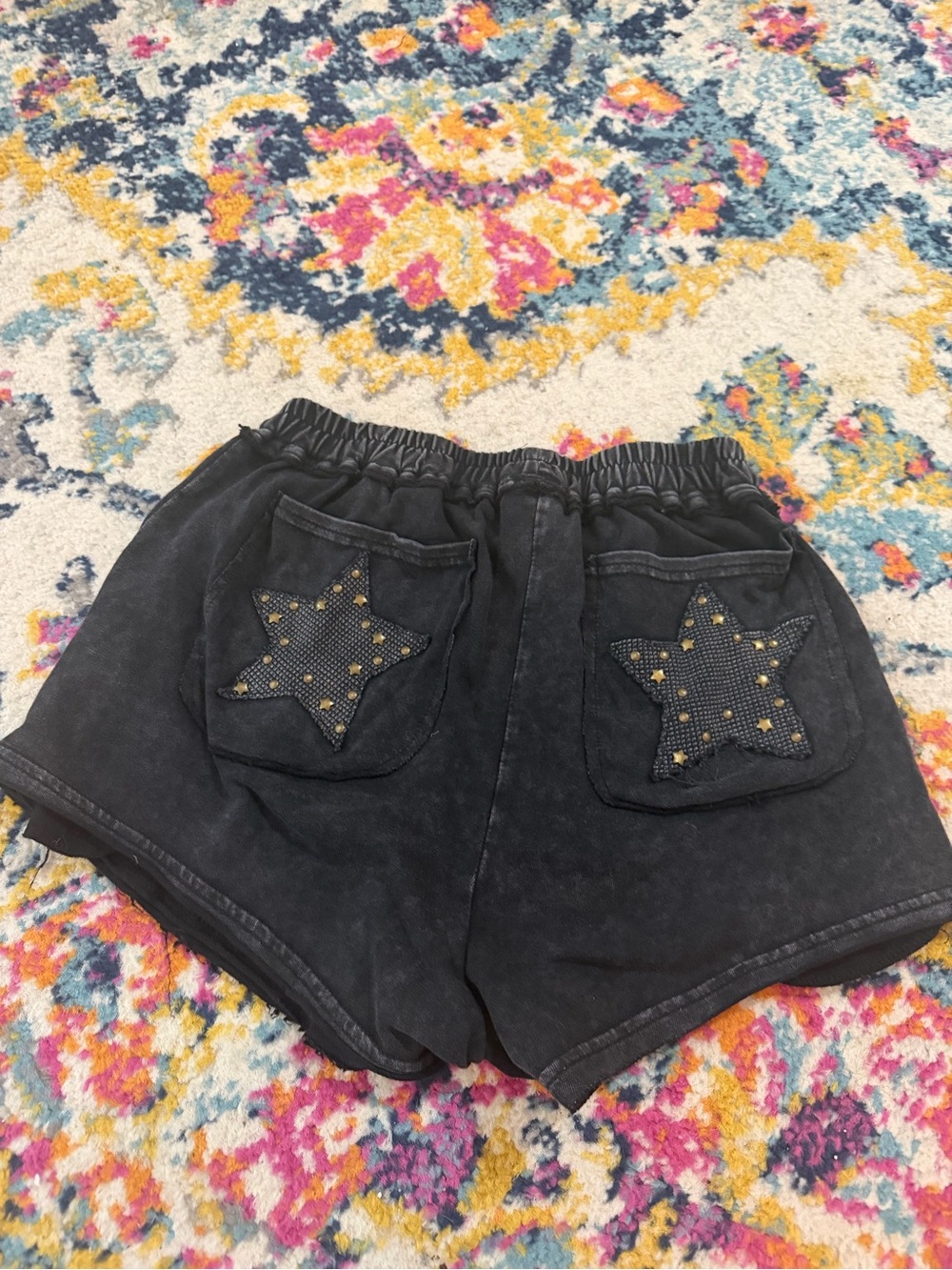SHEIN Black Star-Accent Women’s Shorts Size Medium